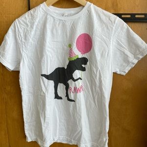 Happy birthday dinosaur shirt Girls size Medium